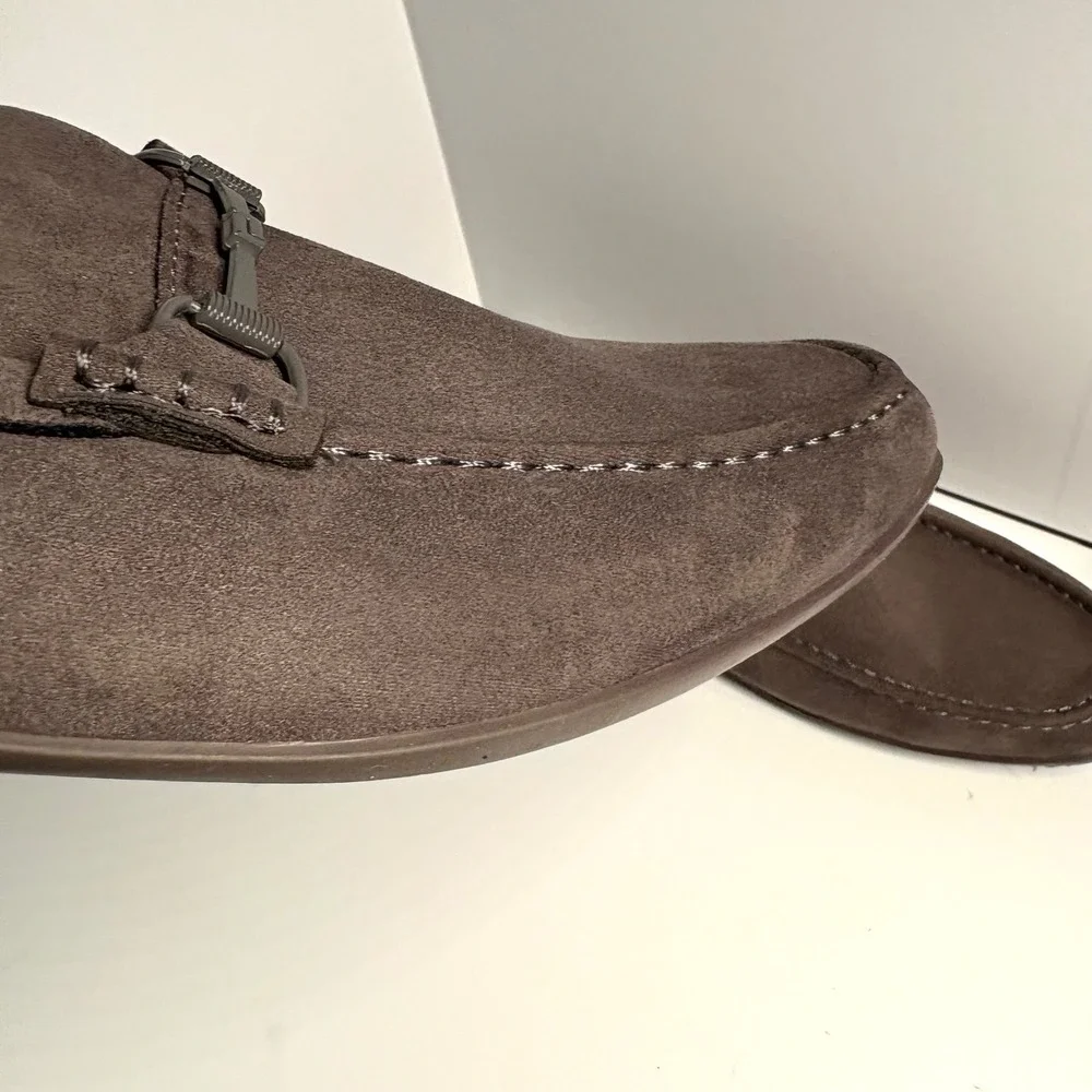 Tayno Men's Dark Grey Suede Bit‎ Loafers in Size